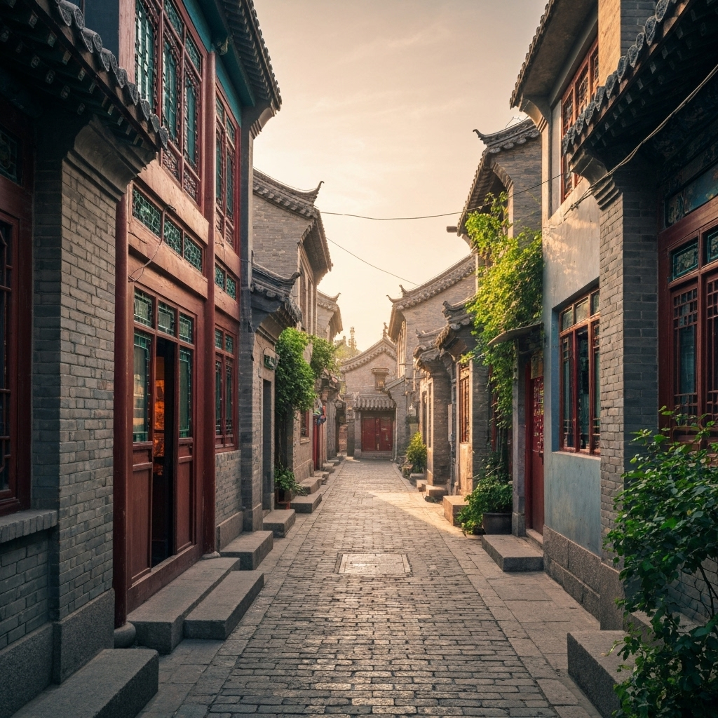 Beijing traditional hutong alleyways